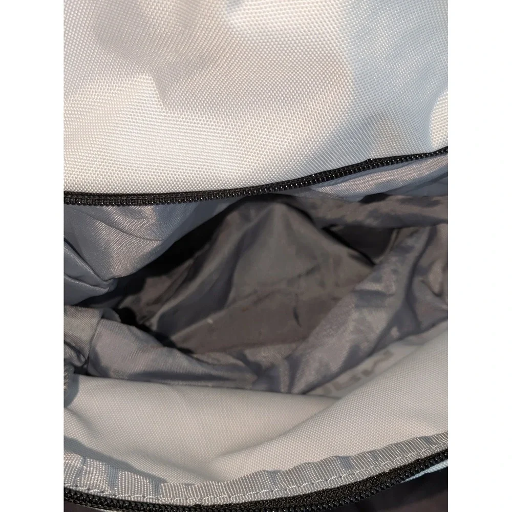 Under Armour UA Storm White Black Backpack Laptop School Gym Book Bag 20x14x5